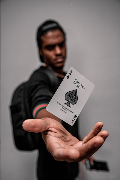 A man card ace of spades
